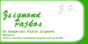 zsigmond pajkos business card